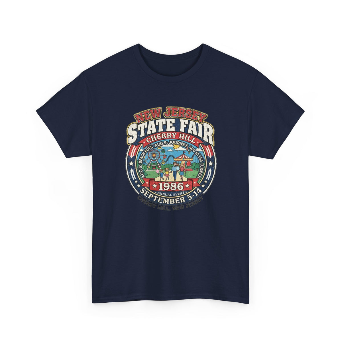 Nj State Fair 1986 vintage graphic Unisex Heavy Cotton Tee