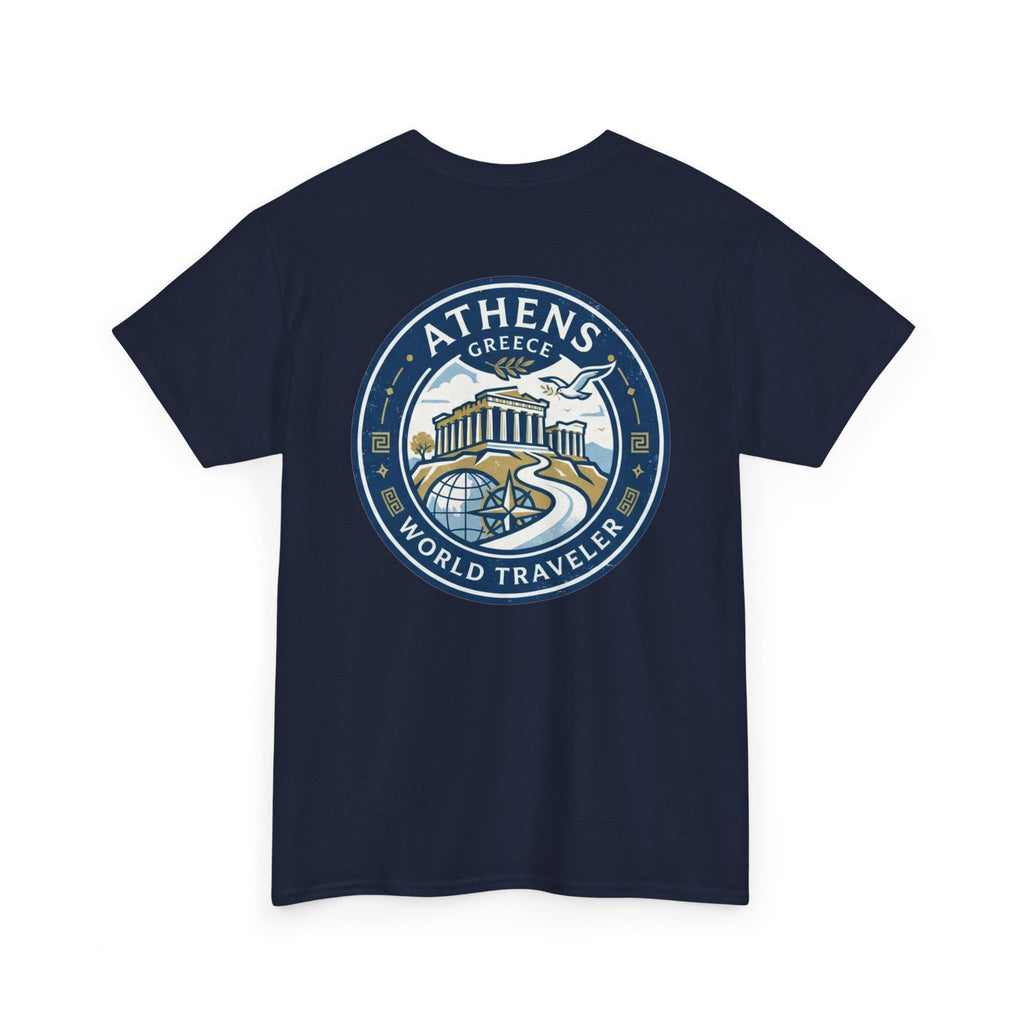 Athens, Greece World Traveler Unisex Heavy Cotton Tee