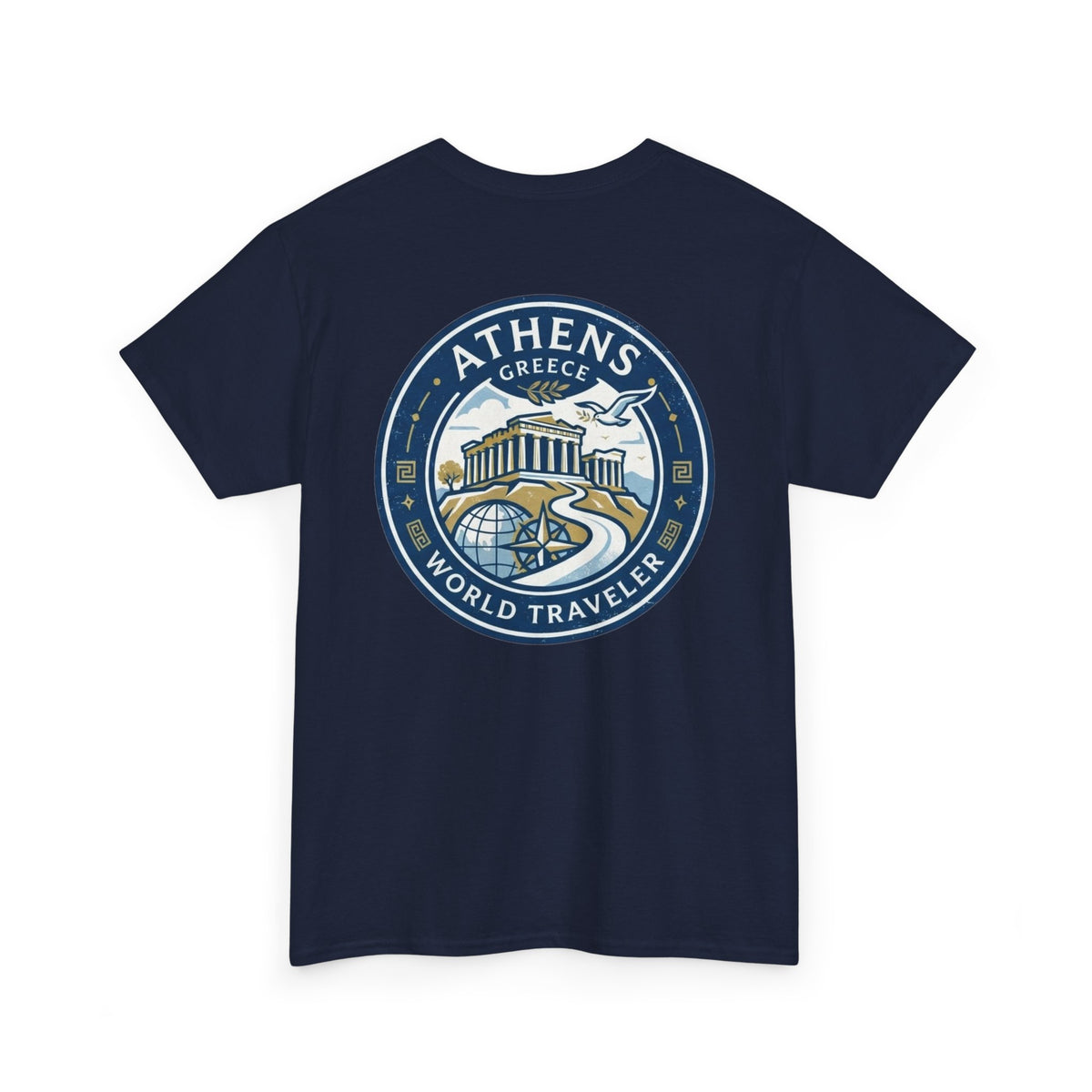Athens, Greece World Traveler Unisex Heavy Cotton Tee