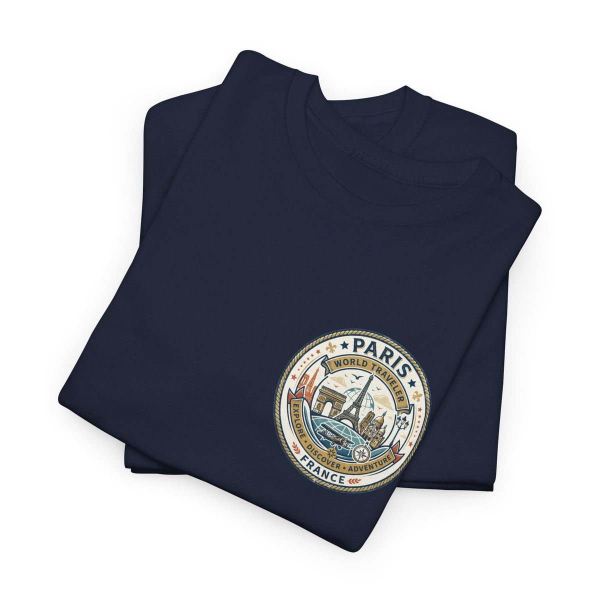 Paris, France World Traveler Unisex Heavy Cotton Tee
