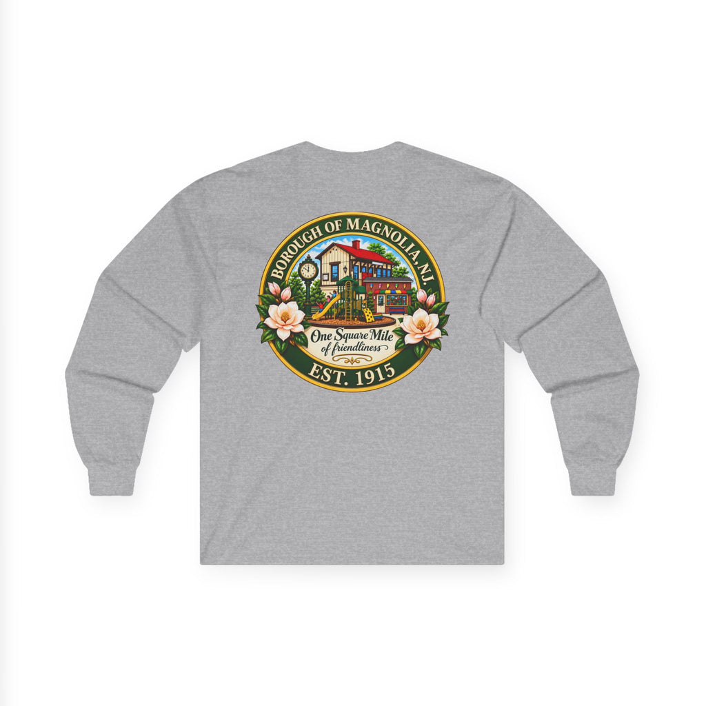 Magnolia, NJ Front and Back Logo Long Sleeve Tee Unisex Ultra Cotton