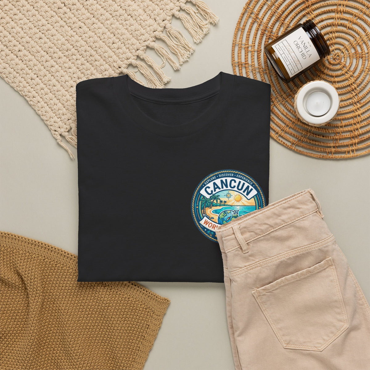 Cancun, Mexico World Traveler Unisex Heavy Cotton Tee