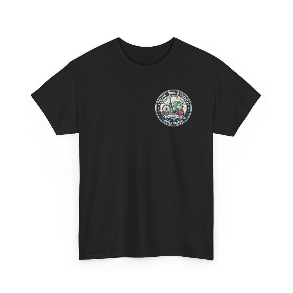 London World Traveler double sided graphics Unisex Heavy Cotton Tee