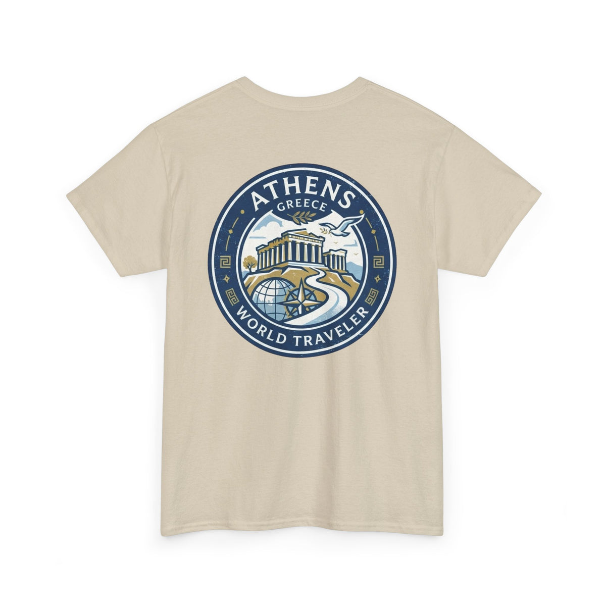 Athens, Greece World Traveler Unisex Heavy Cotton Tee