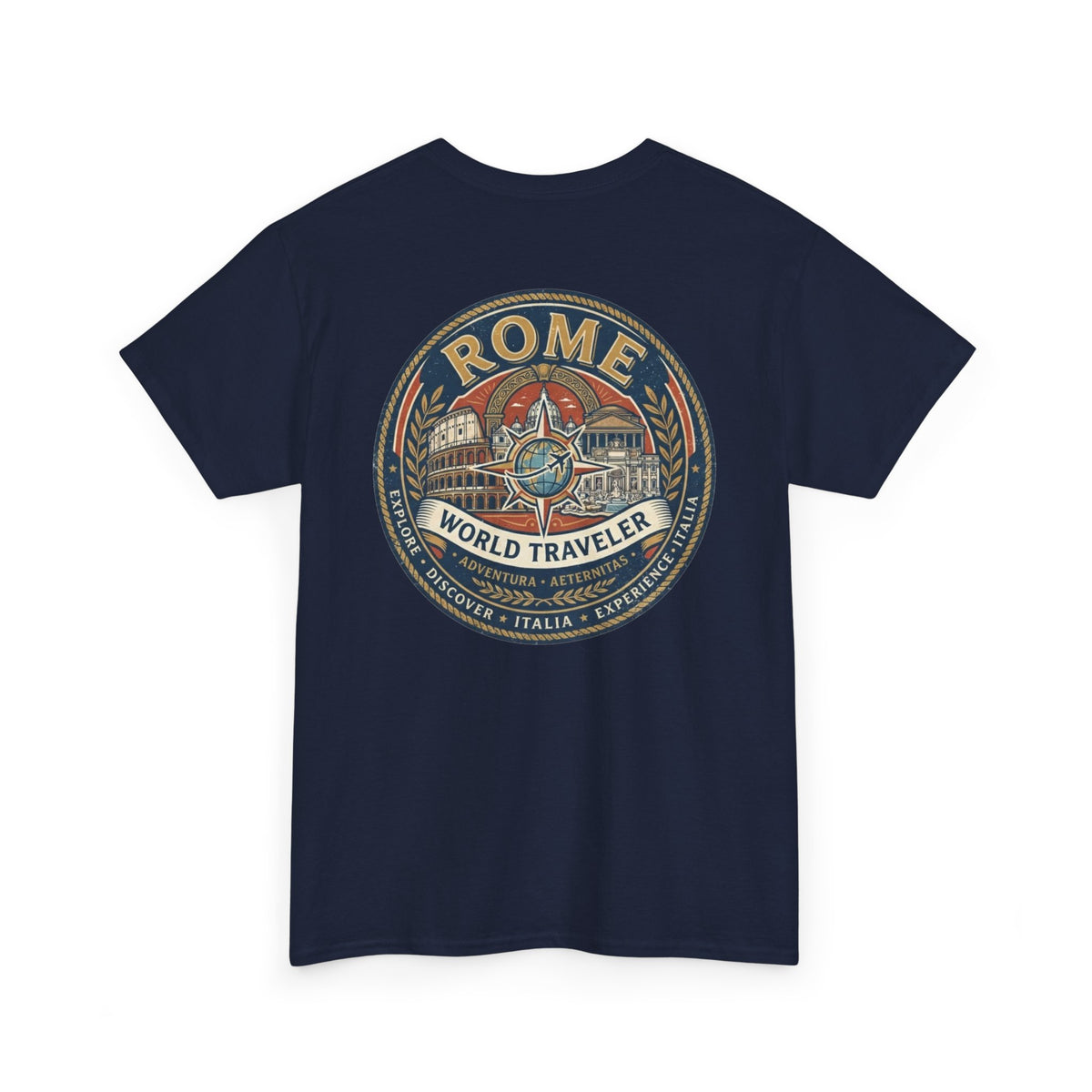 Rome, Italy World Traveler Unisex Heavy Cotton Tee