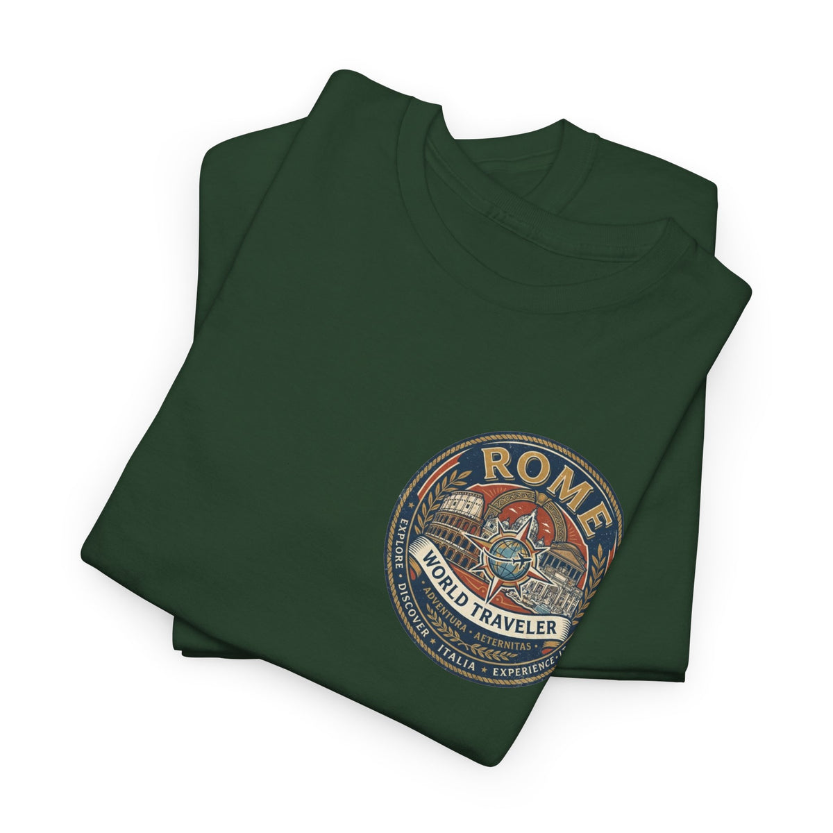 Rome, Italy World Traveler Unisex Heavy Cotton Tee