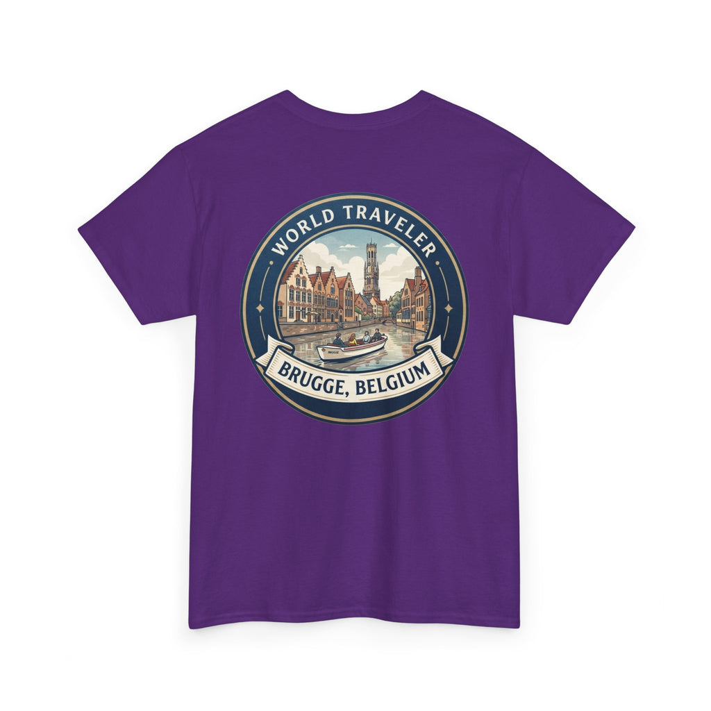 Brugge, Belgium World Traveler Unisex Heavy Cotton Tee