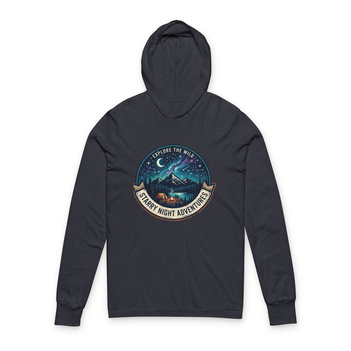 Starry Night Unisex Hooded Long Sleeve Tee
