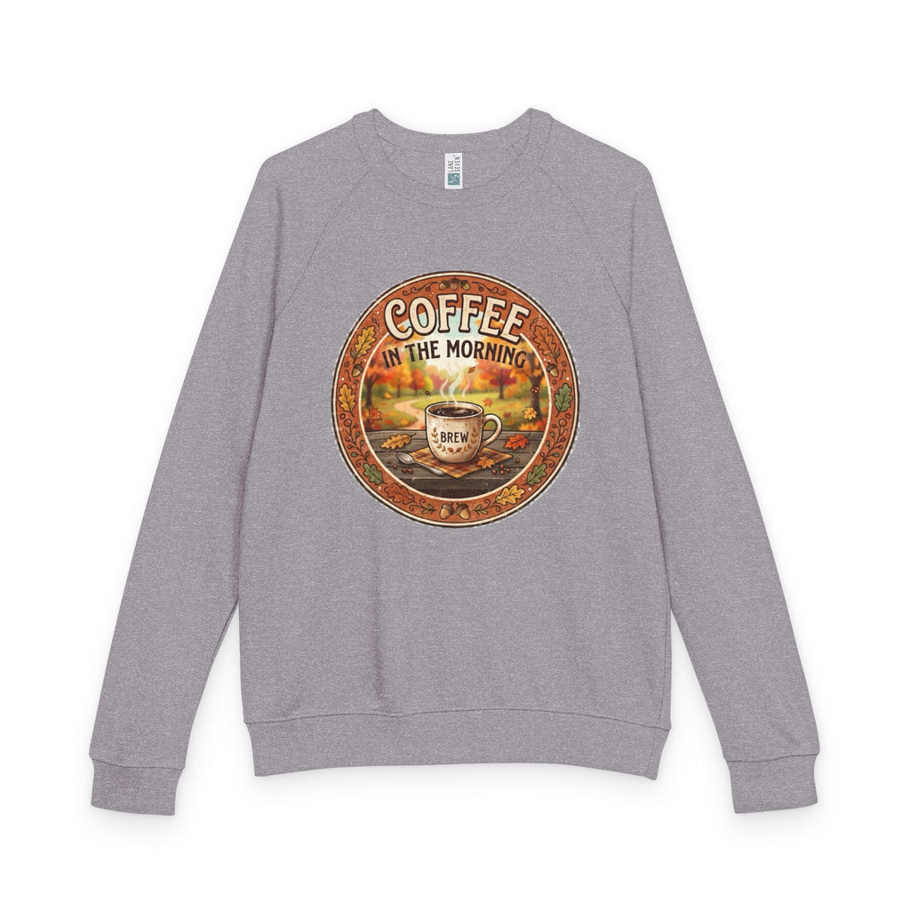 Coffee in the Morning Unisex French Terry Raglan Crewneck