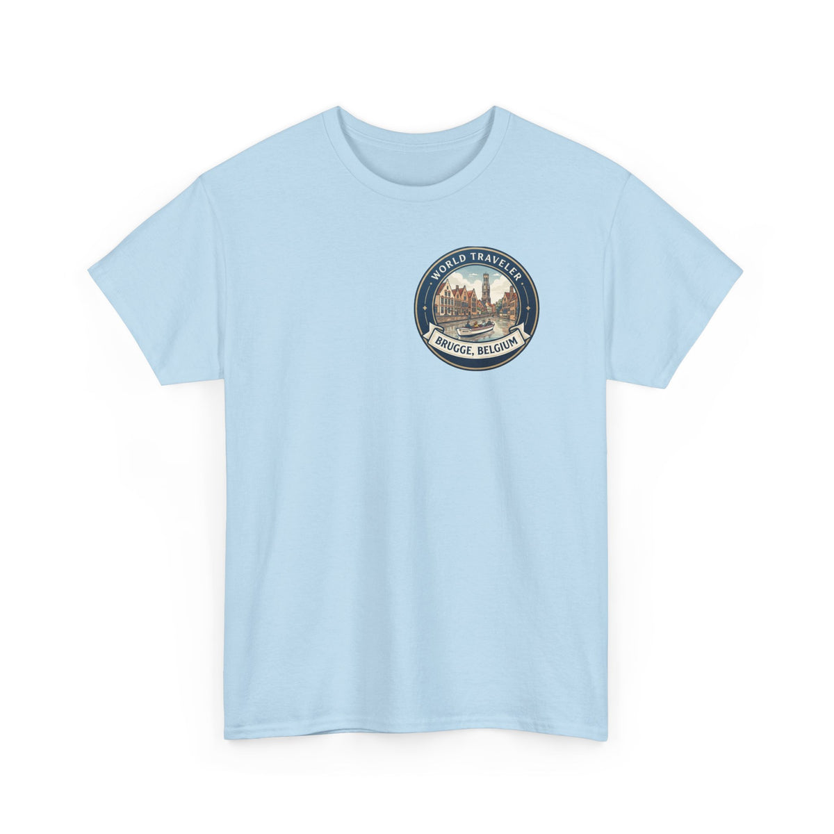 Brugge, Belgium World Traveler Unisex Heavy Cotton Tee