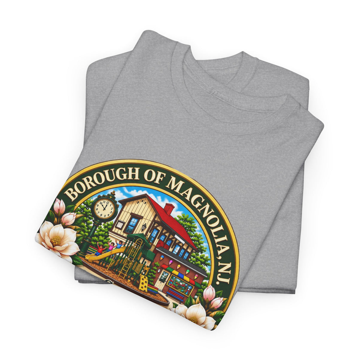 Magnolia, NJ Front Logo Unisex Heavy Cotton Tee