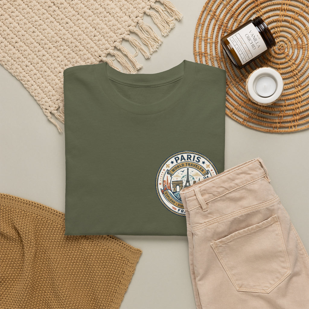Paris, France World Traveler Unisex Heavy Cotton Tee