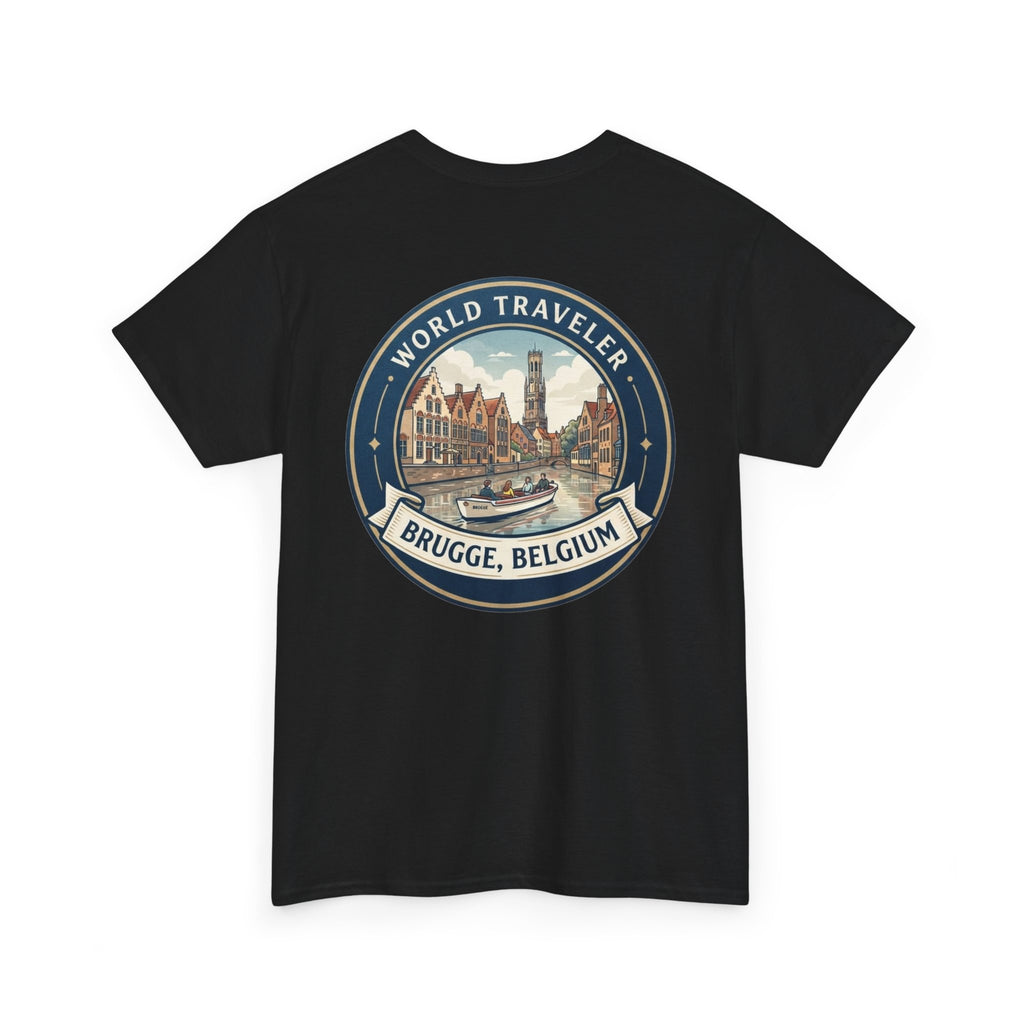 Brugge, Belgium World Traveler Unisex Heavy Cotton Tee