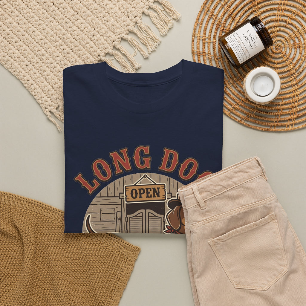 Long Dog Saloon Dachshund Unisex Heavy Cotton Tee