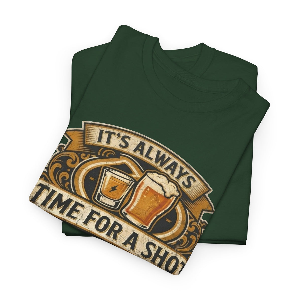 Time for a shot and a beer Unisex Heavy Cotton Tee