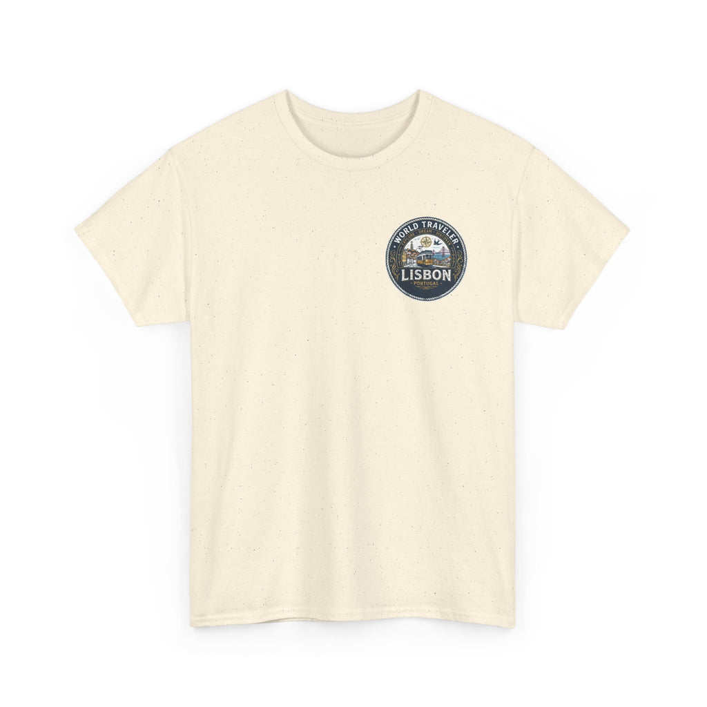 Lisbon World Traveler double sided graphics Unisex Heavy Cotton Tee