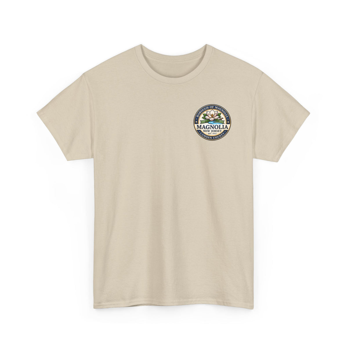 Magnolia, NJ Front and Back Logo Unisex Heavy Cotton Tee
