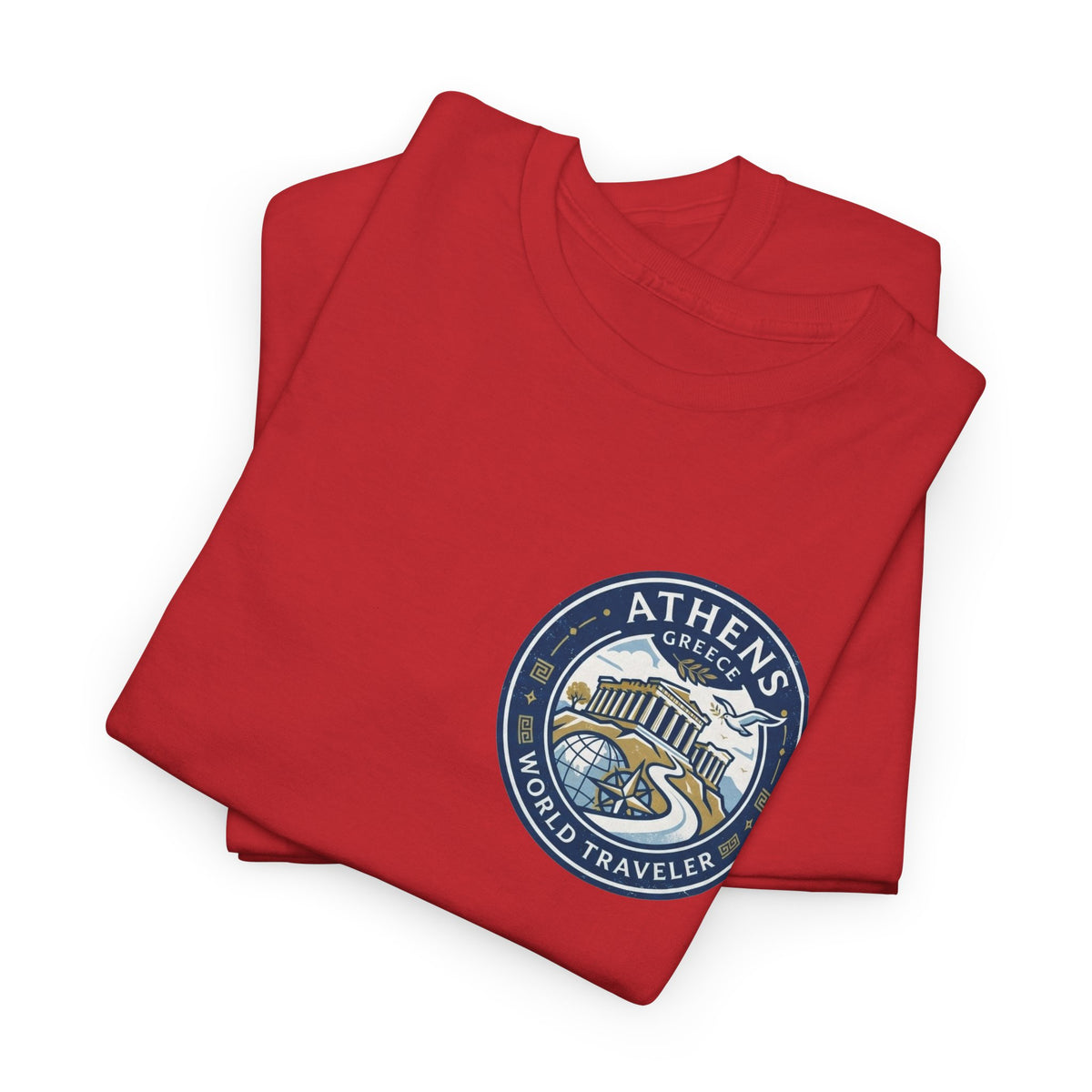 Athens, Greece World Traveler Unisex Heavy Cotton Tee