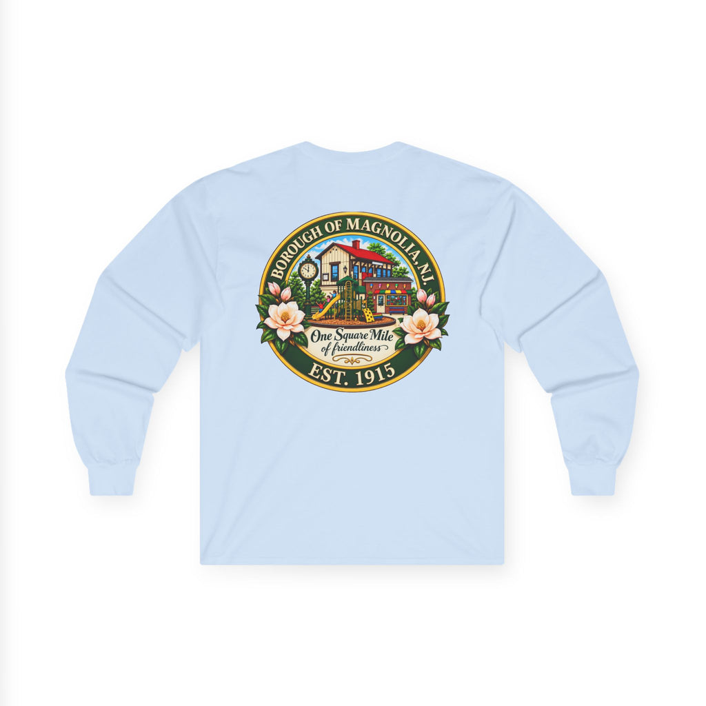 Magnolia, NJ Front and Back Logo Long Sleeve Tee Unisex Ultra Cotton