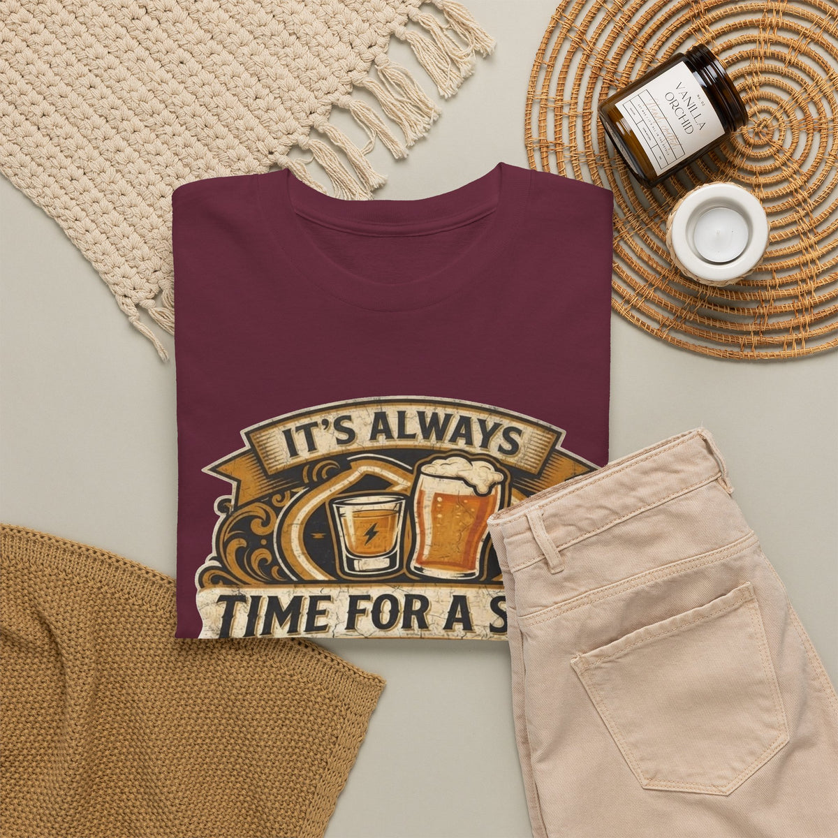 Time for a shot and a beer Unisex Heavy Cotton Tee