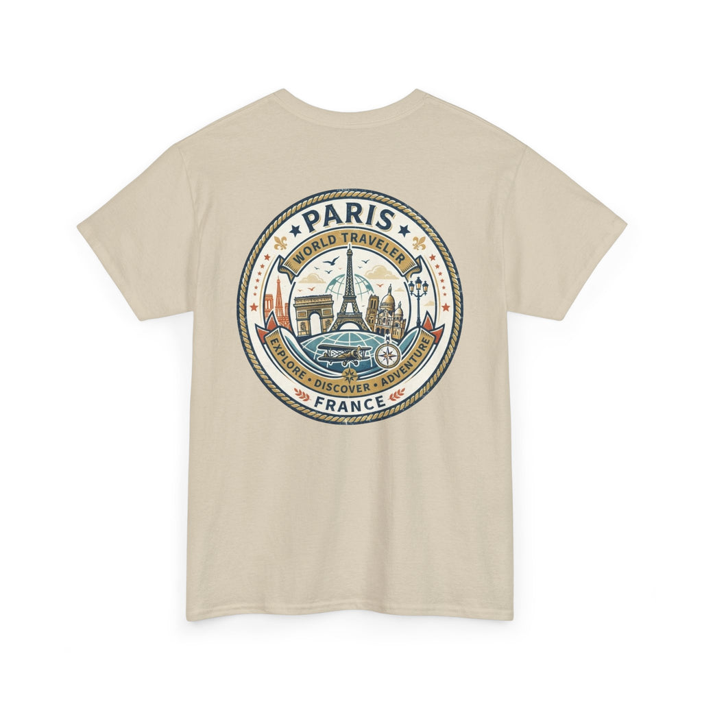 Paris, France World Traveler Unisex Heavy Cotton Tee