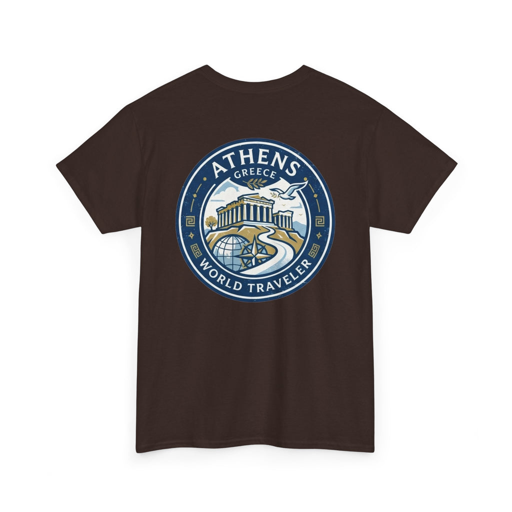 Athens, Greece World Traveler Unisex Heavy Cotton Tee