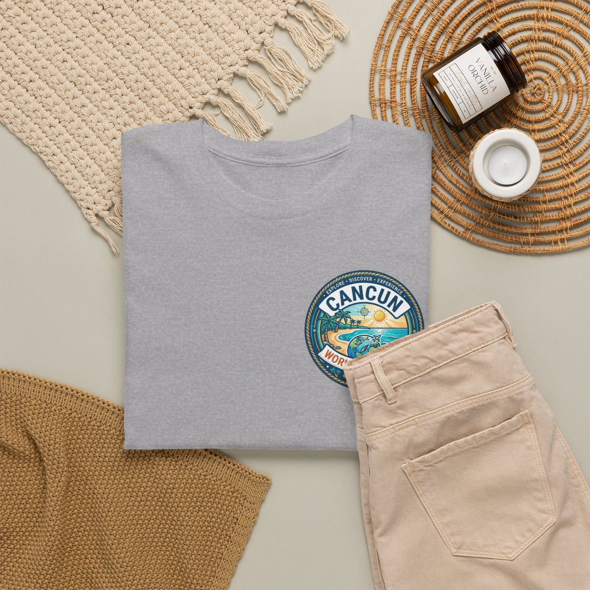 Cancun, Mexico World Traveler Unisex Heavy Cotton Tee