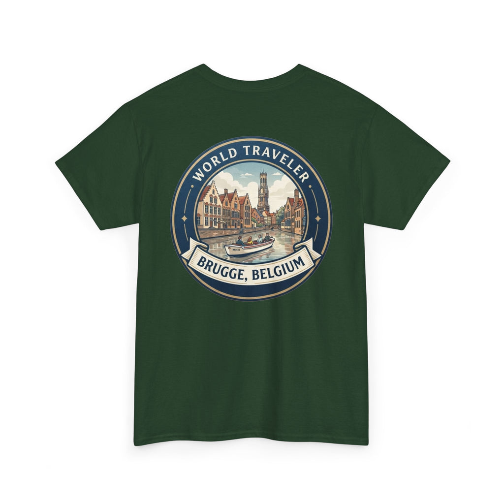 Brugge, Belgium World Traveler Unisex Heavy Cotton Tee