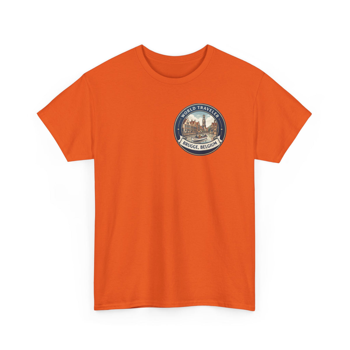 Brugge, Belgium World Traveler Unisex Heavy Cotton Tee