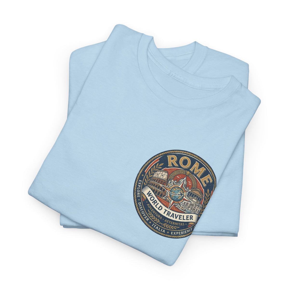 Rome, Italy World Traveler Unisex Heavy Cotton Tee