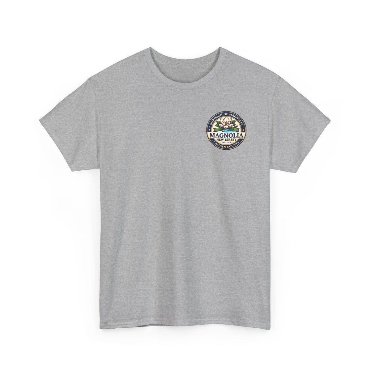 Magnolia, NJ Front and Back Logo Unisex Heavy Cotton Tee