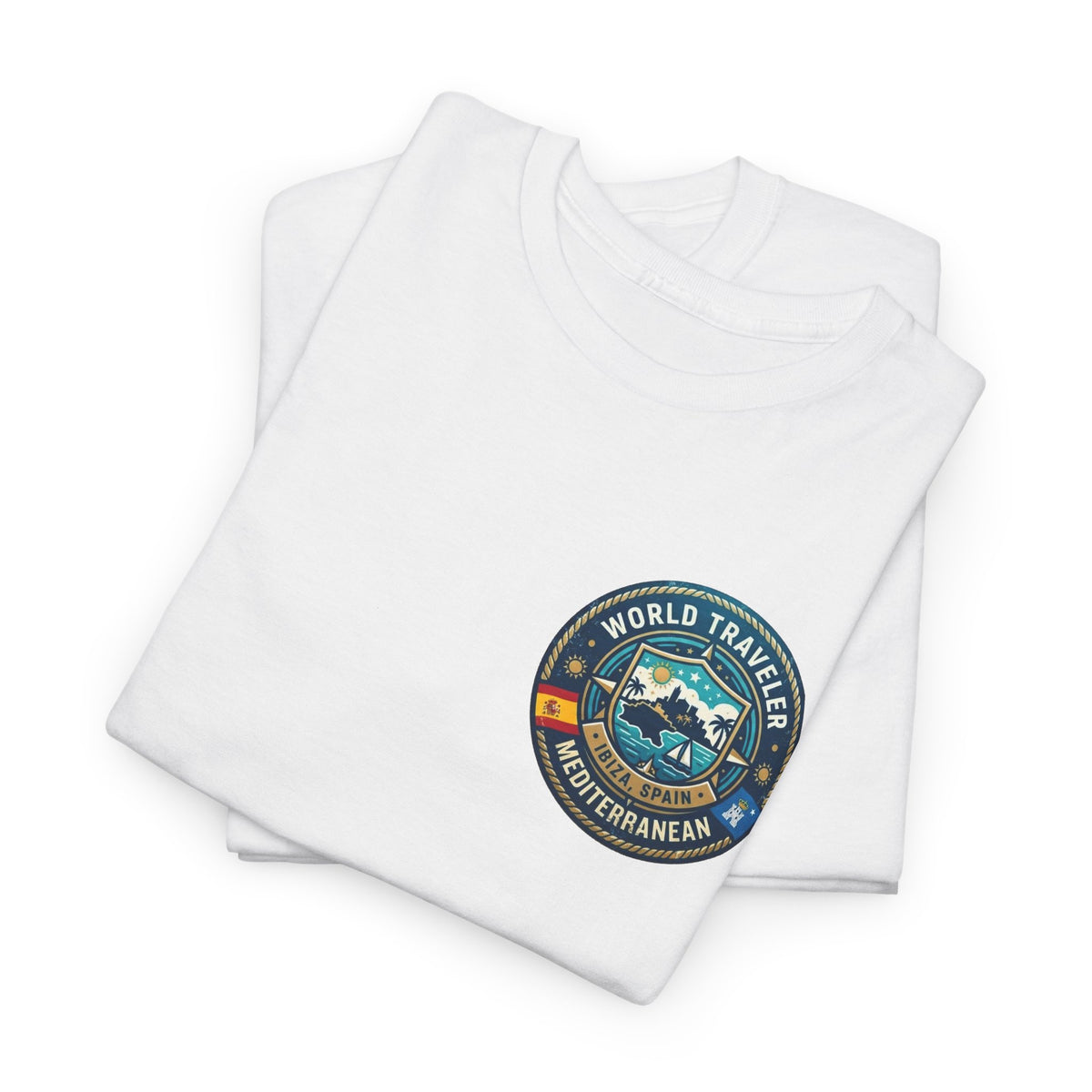 Ibiza, Spain World Traveler Unisex Heavy Cotton Tee