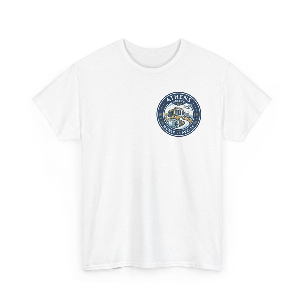 Athens, Greece World Traveler Unisex Heavy Cotton Tee