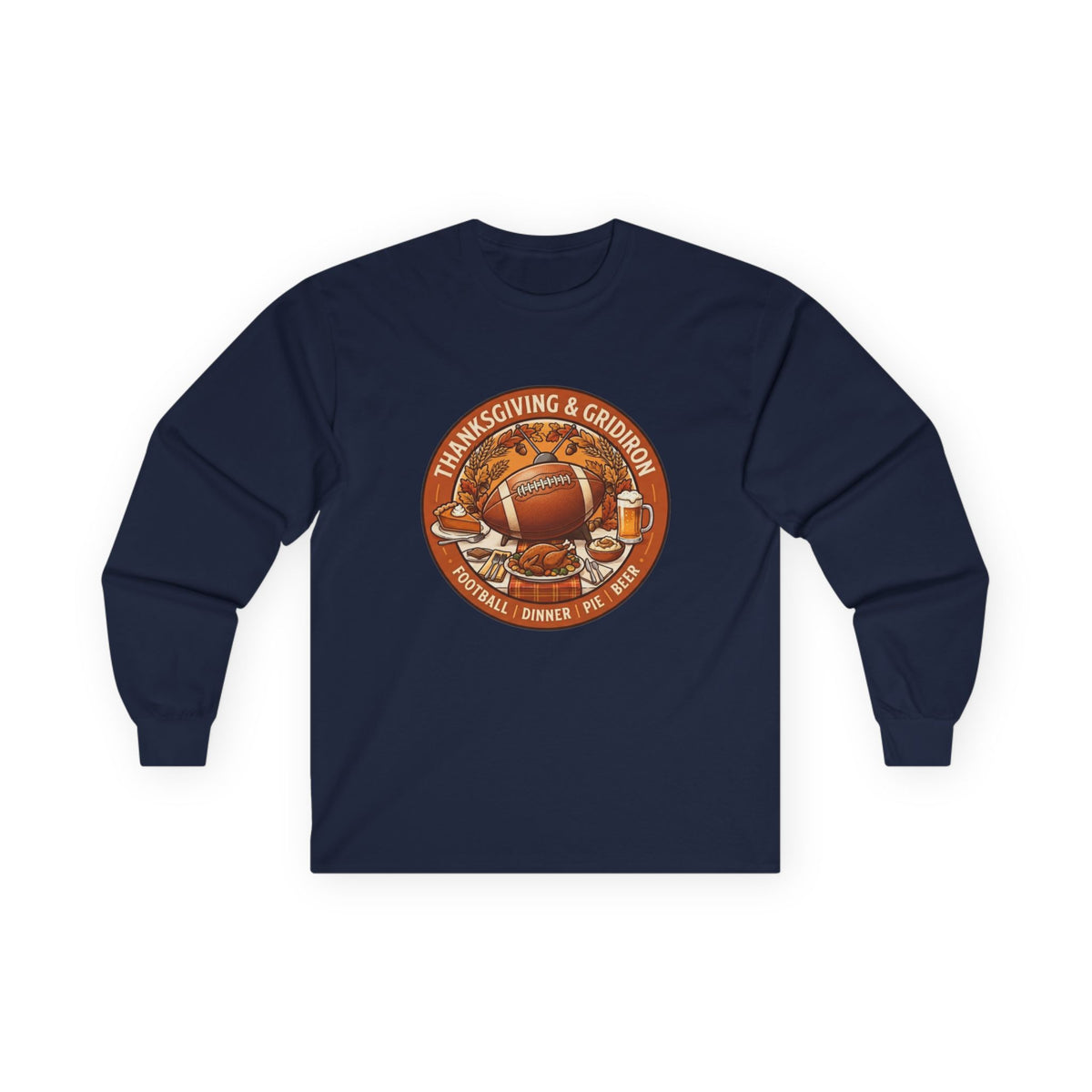 Thanksgiving Football Unisex Ultra Cotton Long Sleeve Tee