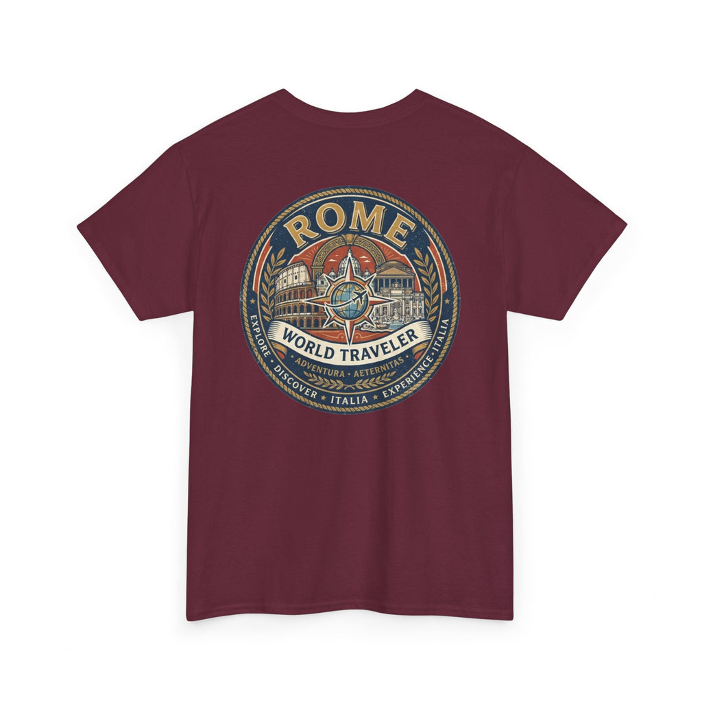 Rome, Italy World Traveler Unisex Heavy Cotton Tee