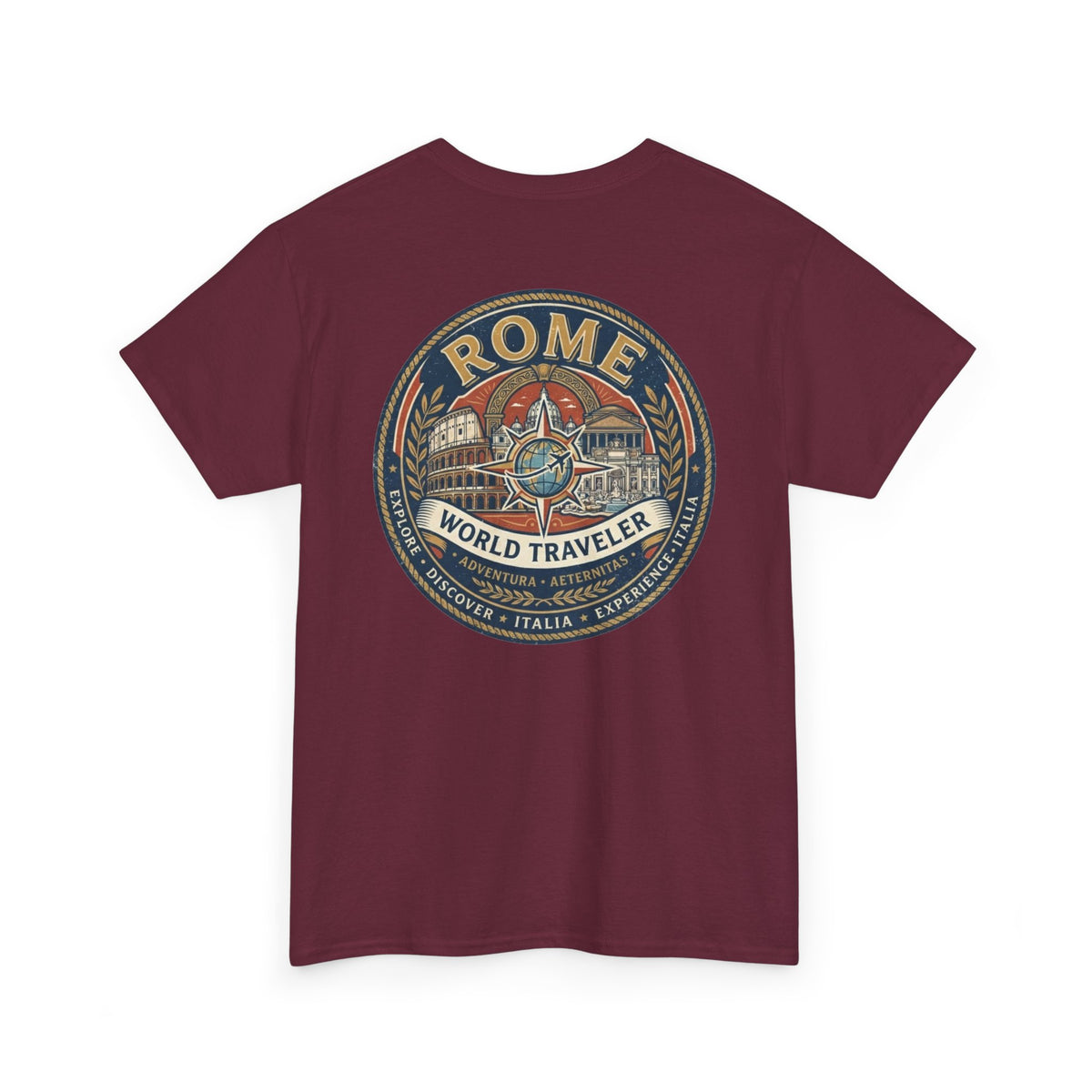 Rome, Italy World Traveler Unisex Heavy Cotton Tee
