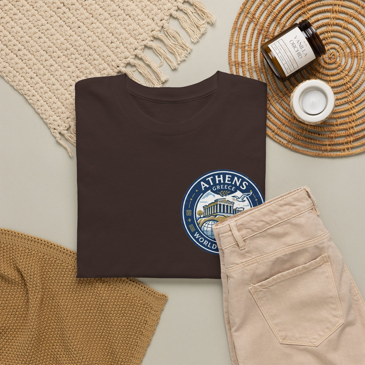 Athens, Greece World Traveler Unisex Heavy Cotton Tee