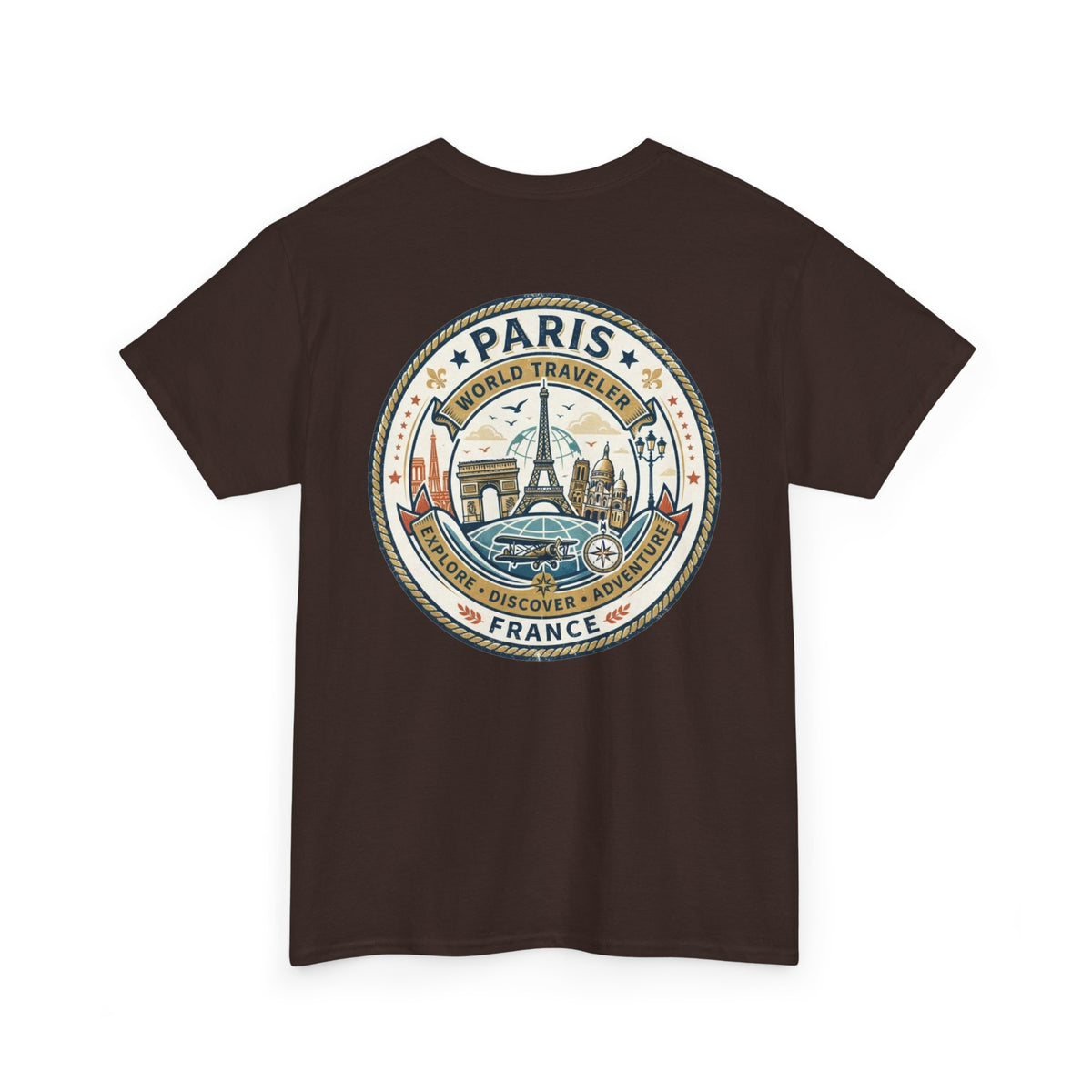 Paris, France World Traveler Unisex Heavy Cotton Tee