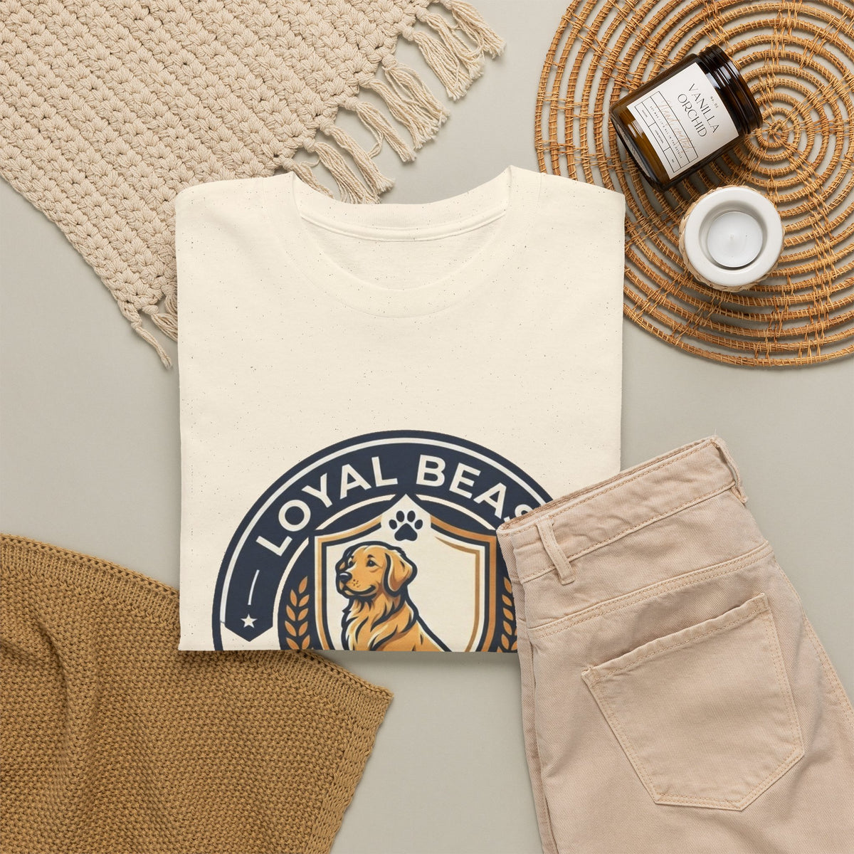 Loyal Beast Golden Retriever Unisex Heavy Cotton Tee