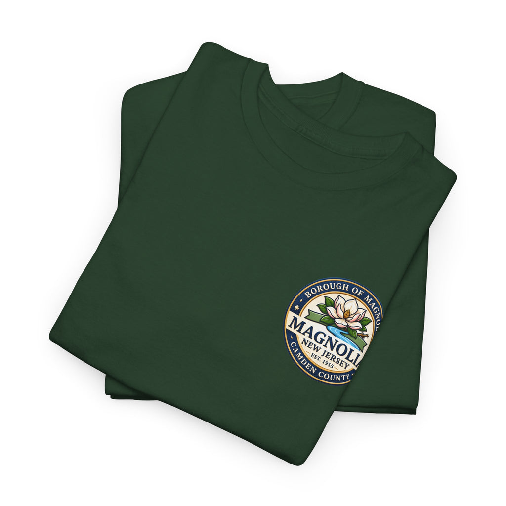 Magnolia, NJ Front and Back Logo Unisex Heavy Cotton Tee