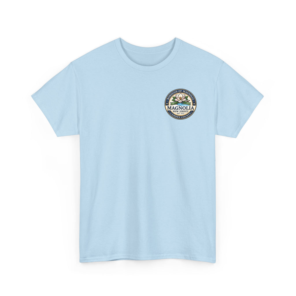 Magnolia, NJ Front and Back Logo Unisex Heavy Cotton Tee