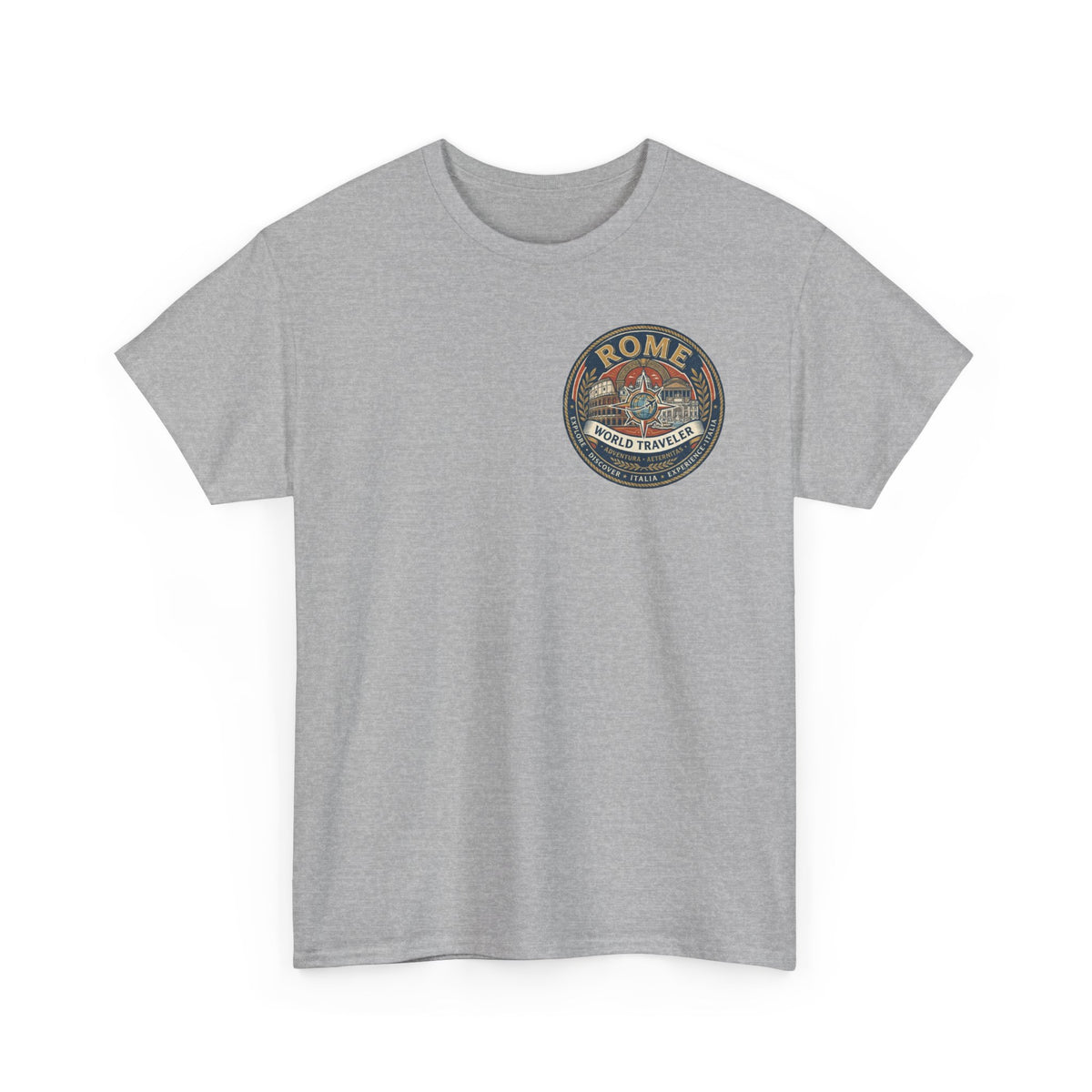 Rome, Italy World Traveler Unisex Heavy Cotton Tee