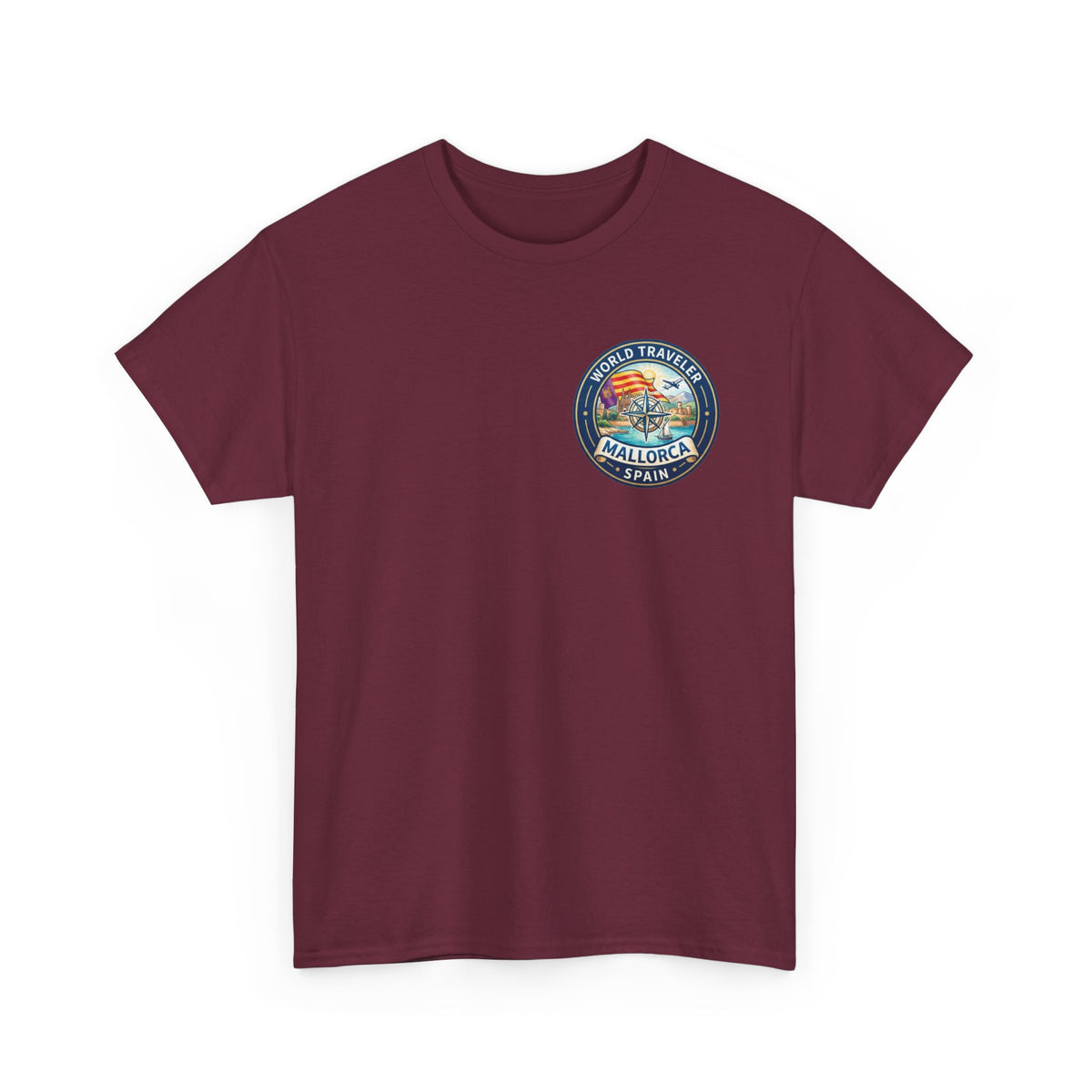 Mallorca, Spain World Traveler Unisex Heavy Cotton Tee