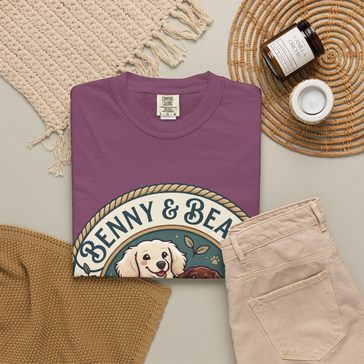 Benny & Beans Puppy Circle Graphic T-Shirt