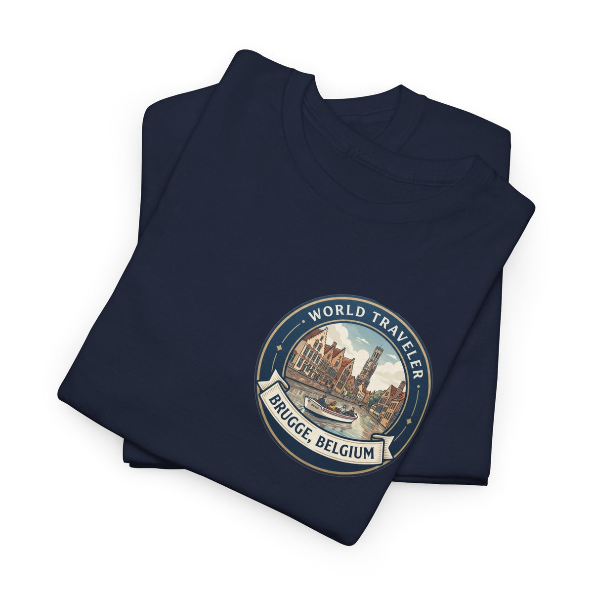 Brugge, Belgium World Traveler Unisex Heavy Cotton Tee