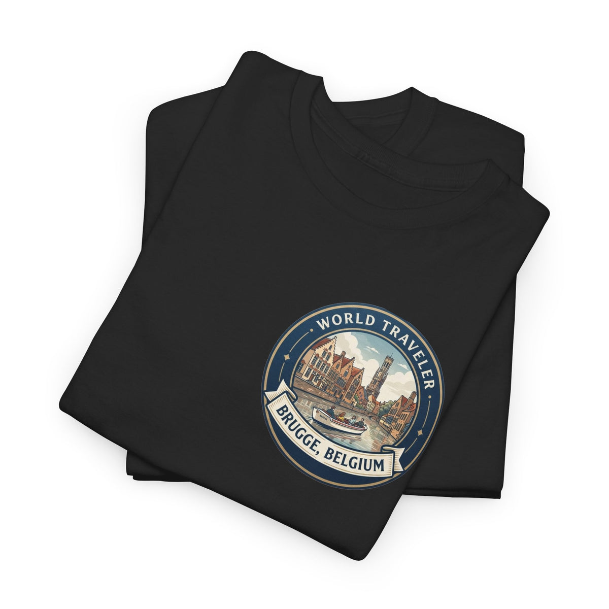 Brugge, Belgium World Traveler Unisex Heavy Cotton Tee