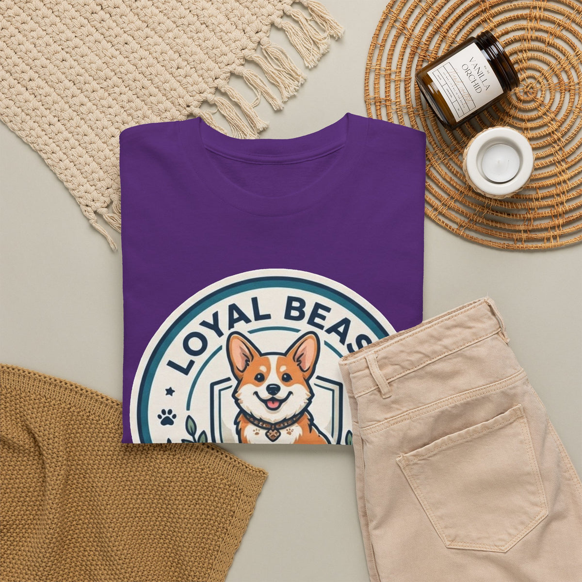 Loyal Beast Corgi Unisex Heavy Cotton Tee