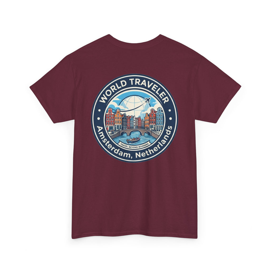 Amsterdam World Traveler Unisex Heavy Cotton Tee