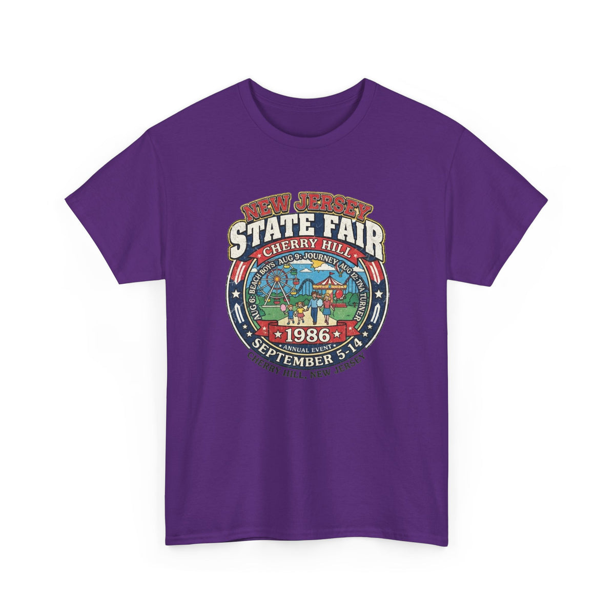 Nj State Fair 1986 vintage graphic Unisex Heavy Cotton Tee