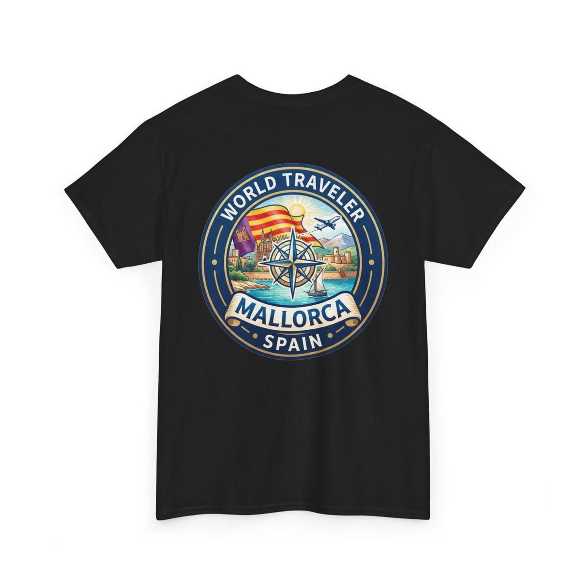 Mallorca, Spain World Traveler Unisex Heavy Cotton Tee